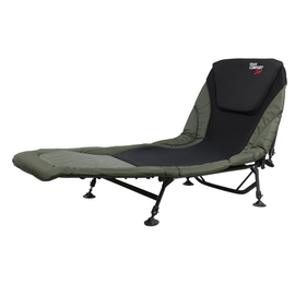 Розкладачка коропова Fishing ROI, 6 ніжок, неопренова подушка, підголовник, фото 