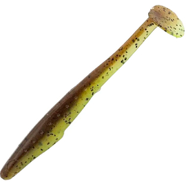 Силікон Reins Rockvibe Shiner 4" B08 Green Pumpkin Chart Melon (8шт/уп), Длина силикона: 4.0" (10,16 см), Расцветка силикона: B08 Green Pumpkin Chart Melon, фото 
