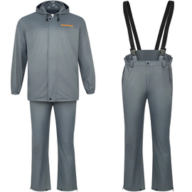 Дощовий костюм Brain Rain Suit сірий (L) — захист від дощу та вітру, Розмір: L, фото 