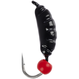 Мормишка вольфрамова Viking Fishing Shrimp+bead 0.64g 8mm Black+R (5шт), Размер/Вес: 8мм/0.64г, Колір мормишки: Black+R, фото 