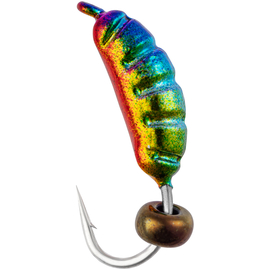 Мормишка вольфрамова Viking Fishing Shrimp+bead 0.95g 9mm Rainbow (5шт), Размер/Вес: 9мм/0.95г, Колір мормишки: Rainbow, фото 