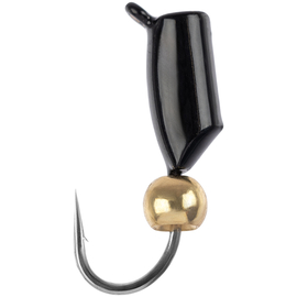 Мормишка вольфрамова Viking Fishing Rigabik+bead 0.35g 2mm Black+G (5шт), Размер/Вес: 2мм/0.35г, Колір мормишки: Black+G, фото 