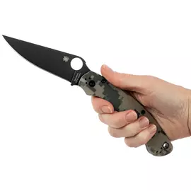 Ніж Spyderco Military 2 Black Blade, CPM S30V, G-10 к:camo, фото 