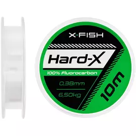 Флюорокарбон X-Fish Hard-X 10m (clear) 0.38mm 6.50kg, Діаметр: 0.38mm, Розмотування: 10m, фото 