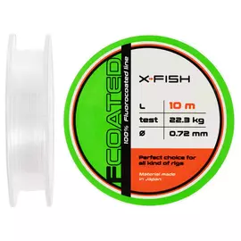Флюорокарбон X-Fish FCoated 10m 0.72mm 22.3kg, Діаметр: 0.72mm, Розмотування: 10m, фото 