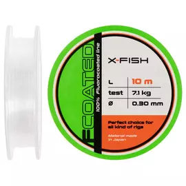 Флюорокарбон X-Fish FCoated 10m 0.30mm 7.1kg, Діаметр: 0.30mm, Розмотування: 10m, фото 