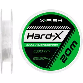 Флюорокарбон X-Fish Hard-X 20m (clear) 0.80mm 25.50kg, Діаметр: 0.80mm, Розмотування: 20m, фото 