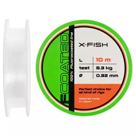 Флюорокарбон X-Fish FCoated 10m 0.32mm 8.3kg, Діаметр: 0.32mm, Розмотування: 10m, фото 