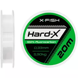 Флюорокарбон X-Fish Hard-X 20m (clear) 0.33mm 5.90kg, Діаметр: 0.33mm, Розмотування: 20m, фото 