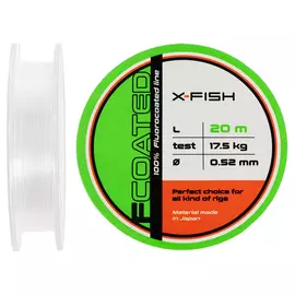 Флюорокарбон X-Fish FCoated 20m 0.52mm 17.5kg, Діаметр: 0.52mm, Розмотування: 20m, фото 