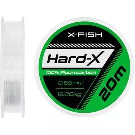 Флюорокарбон X-Fish Hard-X 20m (clear) 0.65mm 19.00kg, Діаметр: 0.65mm, Розмотування: 20m, фото 