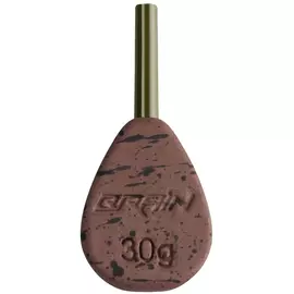 Грузило Brain In-Line Flat 30г, 2шт, коричневе, Колір: коричневий, Вага: 30г, фото 
