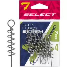 Штопор для силікону Select Soft Lures Screw #4 45mm (7 шт / уп), Размер: 45мм, фото 