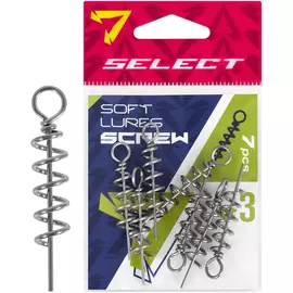 Штопор для силікону Select Soft Lures Screw #3 38mm (7 шт / уп), Размер: 38мм, фото 