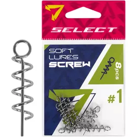 Штопор для силікону Select Soft Lures Screw #1 23mm (8 шт / уп), Размер: 23мм, фото 