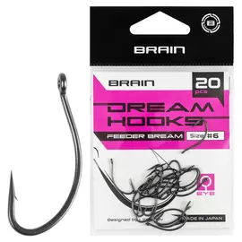 Гачок Brain Dream Hooks Feeder Bream #6 (20шт/уп), Номер крючка, №: 6, фото 