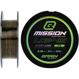 Жилка Brain Mission Carp Line 600m 0.35mm 9.7kg (Camo), Діаметр: 0.35mm, Розмотування: 600m, Колір: Camo, фото 