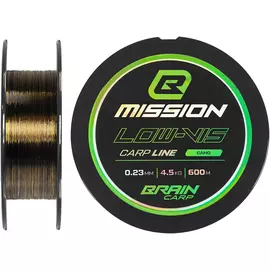 Волосінь Brain Mission Carp Line (Camo) 600m 0.23mm 4.5kg, Диаметр: 0.23mm, Размотка: 600m, Выберите цвет: Camo, фото 