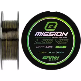 Жилка Brain Mission Carp Line 600m 0.33mm 8.1kg (Camo), Діаметр: 0.33mm, Розмотування: 600m, Колір: Camo, фото 