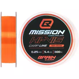 Волосінь Brain Mission Carp Line (Neon Orange) 300m 0.25mm 5.4kg, Диаметр: 0.25mm, Размотка: 300, Выберите цвет: Neon Orange, фото 