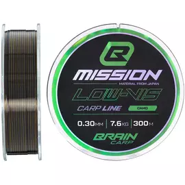 Волосінь Brain Mission Carp Line (Camo) 300m 0.30mm 7.6kg, Диаметр: 0.30mm, Размотка: 300, Выберите цвет: Camo, фото 