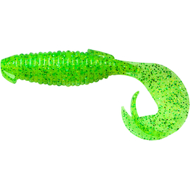 Силикон Keitech Flapper Grub 4" (7 шт/упак) ц:424 lime chartreuse, Длина силикона: 4" (10.2 см), Расцветка силикона: 424 Lime Chartreuse, фото 