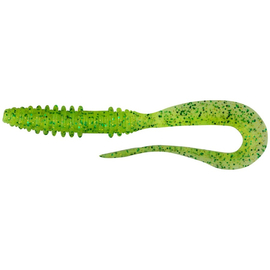 Силікон Keitech Mad Wag Slim 4.5" (9 шт/упак), колір:424 lime chartreuse, Довжина силікону: 4.5" (11.4 см), Колір силікону: 424 Lime Chartreuse, фото 