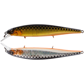 Воблер Jackall MagSquad 115SP 115mm 16.0g HL Gold & Silver Black, Розмір/Вага: 115мм/16г, Колір воблера: HL Gold & Silver Black, фото 