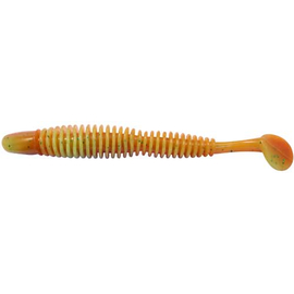 Силикон Reins BUBBLING SHAD 4" 308 Marble Chart Orange 6шт, Длина силикона: 4.0" (10,16 см), Расцветка силикона: 308 Marble Chart Orange, фото 
