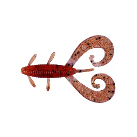 Силікон Reins G-Tail Twin 2" 568 Fire Sugar (10шт/уп), Довжина силікону: 2.0" (5,08 см), Колір силікону: 568 Fire Sugar, фото 