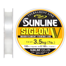 Жилка Sunline Siglon V 100м #1.2/0.185мм 3,5кг, Діаметр: 0.185, Розмотування: 100m, фото 