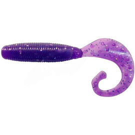 Силікон Reins Fat G-Tail Grub 2" 567 Lilac Silver & Blue Flake (20шт/уп), Довжина силікону: 2.0" (5,08 см), Колір силікону: 567 Lilac Silver&Blue Flake, фото 