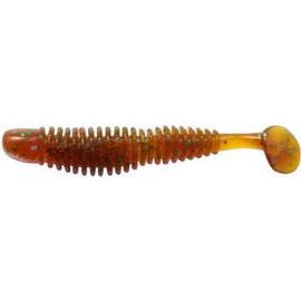 Силикон Reins Bubbring Shad 3" 565 Motor Oil Green Flake 8шт, Длина силикона: 3.0" (7,62 см), Расцветка силикона: 565 Motor Oil Green Flake, фото 