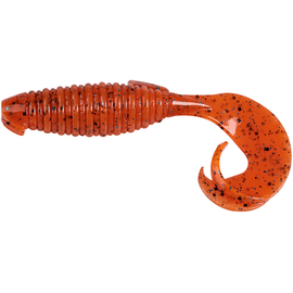 Силікон Keitech Flapper Grub 4" (7 шт/упак), колір:ea#13 spicy mustard/blue, Довжина силікону: 4" (10.2 см), Колір силікону: EA#13 Spicy Mustard/Blue, фото 