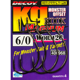 Крючок Decoy Worm26 Kg HOOK MAGNUM #8/0 (3 шт/уп), фото 