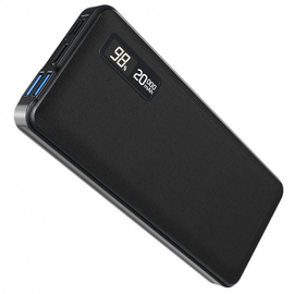 Повербанк Power Bank Aspor A399 PD 20000mAh зі швидкою зарядкою 18W + QC3.0 (2USB/2A/3A): чорний, фото 