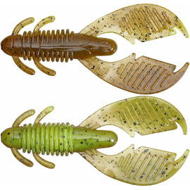 Силікон Reins AX Craw Mini 2" B08 Green Pumpkin Chart Melon (9шт/уп), Довжина силікону: 2.0" (5,08 см), Колір силікону: B08 Green Pumpkin Chart Melon, фото 