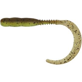 Силікон Reins Curly Curly 4" B08 Green Pumpkin Chart Melon (12шт/уп), Довжина силікону: 4.0" (10,16 см), Колір силікону: B08 Green Pumpkin Chart Melon, фото 