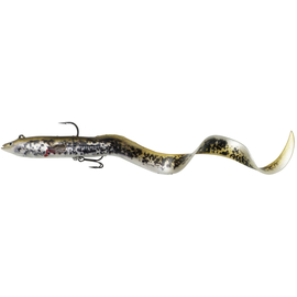 Силікон Savage Gear 4D Real Eel 300mm 80.0g Olive/Pearl PHP (поштучно), Довжина силікону: 300mm, Колір силікону: Olive/Pearl PHP, фото 