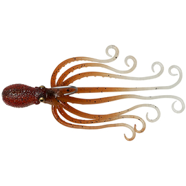Силікон Savage Gear 3D Octopus 100mm 35.0g Brown Glow (поштучно), Довжина силікону: 100mm, Колір силікону: Brown Glow, фото 