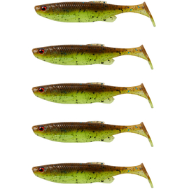 Силікон Savage Gear Fat Minnow T-Tail 90mm 7.0g Chartreuse Pumpkin (5 шт/уп), фото 