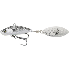 Тейл-спінер Savage Gear 3D Sticklebait Tailspin 80mm 18.0g Black Silver, фото 