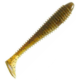 Силікон Keitech Swing Impact FAT 3.8" (6 шт/упак), колір:101 green pumpkin pp., Довжина силікону: 3.8" (9.7 см), Колір силікону: 101 Green Pumpkin PP, фото 