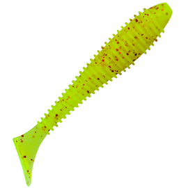 Силікон Keitech Swing Impact FAT 2.8" (8 шт/упак), колір:pal#01 chartreuseredflake, Довжина силікону: 2.8" (7.1 см), Колір силікону: PAL#01 Chartreuse Red Flake, фото 