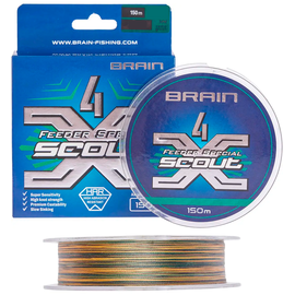 Шнур Brain Scout 4X 150m 0.08mm 4.4kg (camo green), Діаметр: 0.08mm, Колір: camo green, фото 