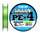Шнур Sunline Siglon PE х4 300m (салат.) #1.7/0.223mm 30lb/13.0kg, Діаметр: #1.7/0.223mm, Розмотування: 300m, Колір: салатовый, фото 