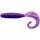 Силікон Reins Fat G-Tail Grub 3" 567 Lilac Silver & Blue Flake (12 шт/уп.), Довжина силікону: 3.0" (7,62 см), Колір силікону: 567 Lilac Silver&Blue Flake, фото 