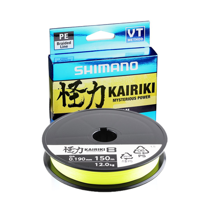 SHIMANO:: Шнур Shimano Kairiki 8 PE 150m 0.06mm 5.3kg желтый (Japan)