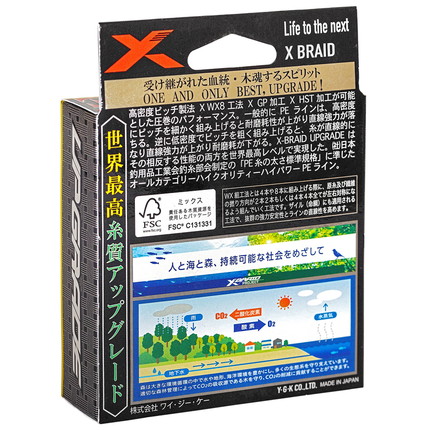 Шнур YGK X-Braid Upgrade X8 200m #3.0/0.296mm 50lb/22kg, Діаметр: #3.0/0.296mm, Розмотування: 200m, фото , изображение 2