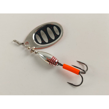 Блешня Savage Gear Rotex Spinner #5 14.0g 04-Fluo Orange Silver, Вага блешні: 14g, Колір блешні: Fluo Orange Silver, фото , изображение 6